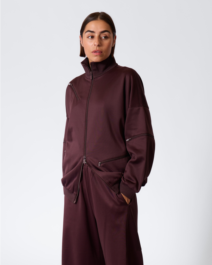 Active Knit Zipper Bruin