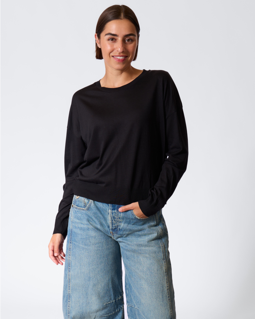 Cesidie Wolmix Longsleeve Zwart