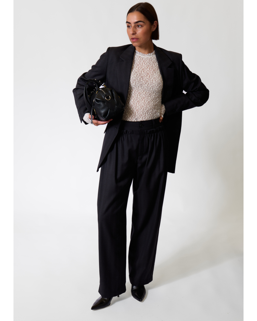Brany Sheer Kanten Longsleeve Wit