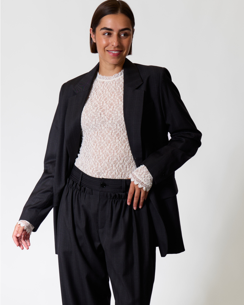 Nerix Wollen Blazer Dark Antracite