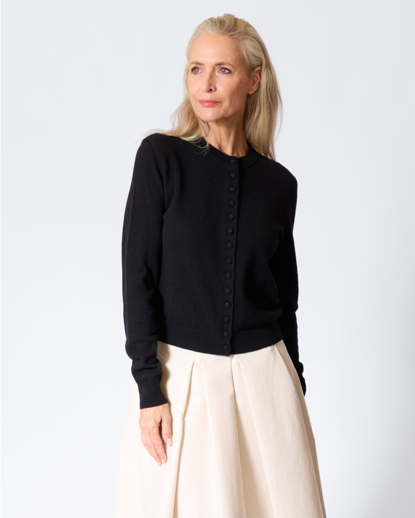 Wilona Cashmere Vest Zwart
