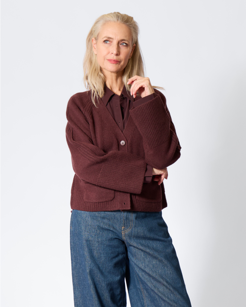 Harper Pure Cashmere Vest Mahogany