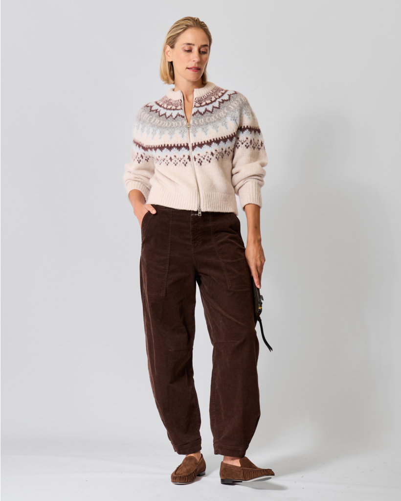 Wolmix Intarsia Vest Cloud Cream