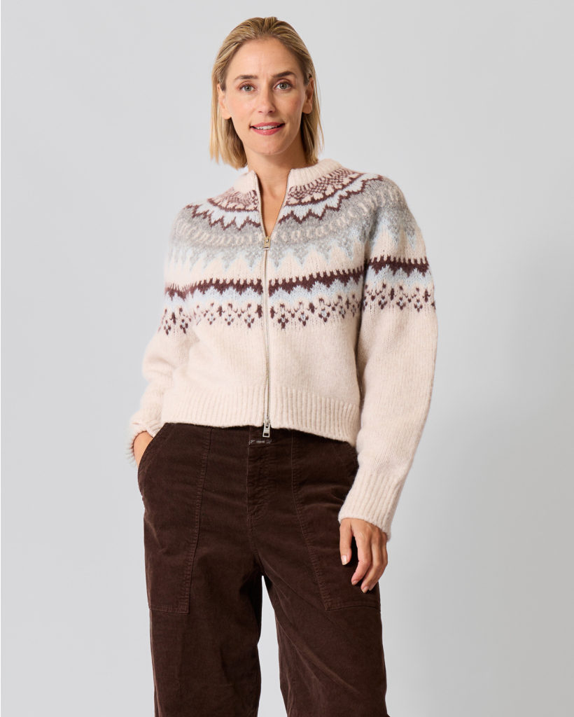 Wolmix Intarsia Vest Cloud Cream