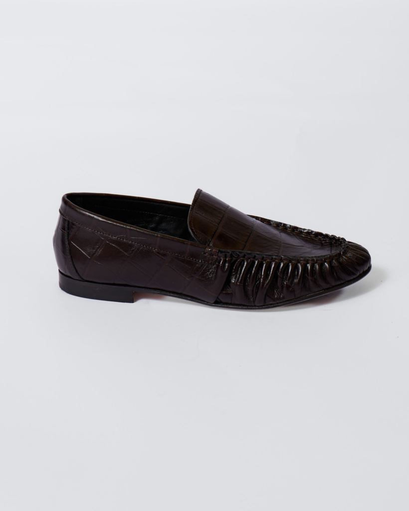 Elena Loafer Croco Bruin