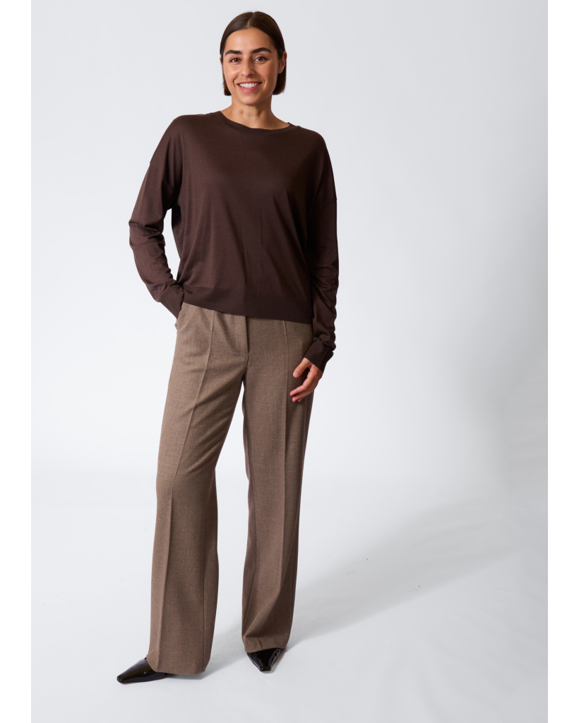 Amelie Pleated Pantalon Ash