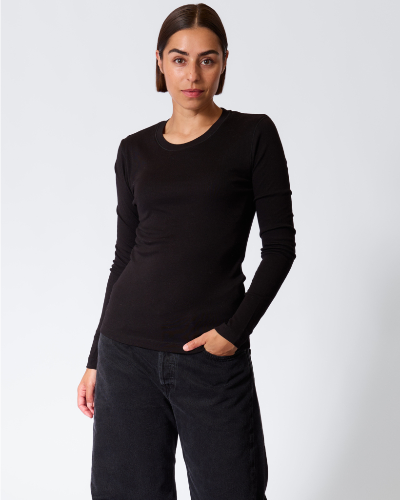 Longsleeve Ronde Hals Zwart