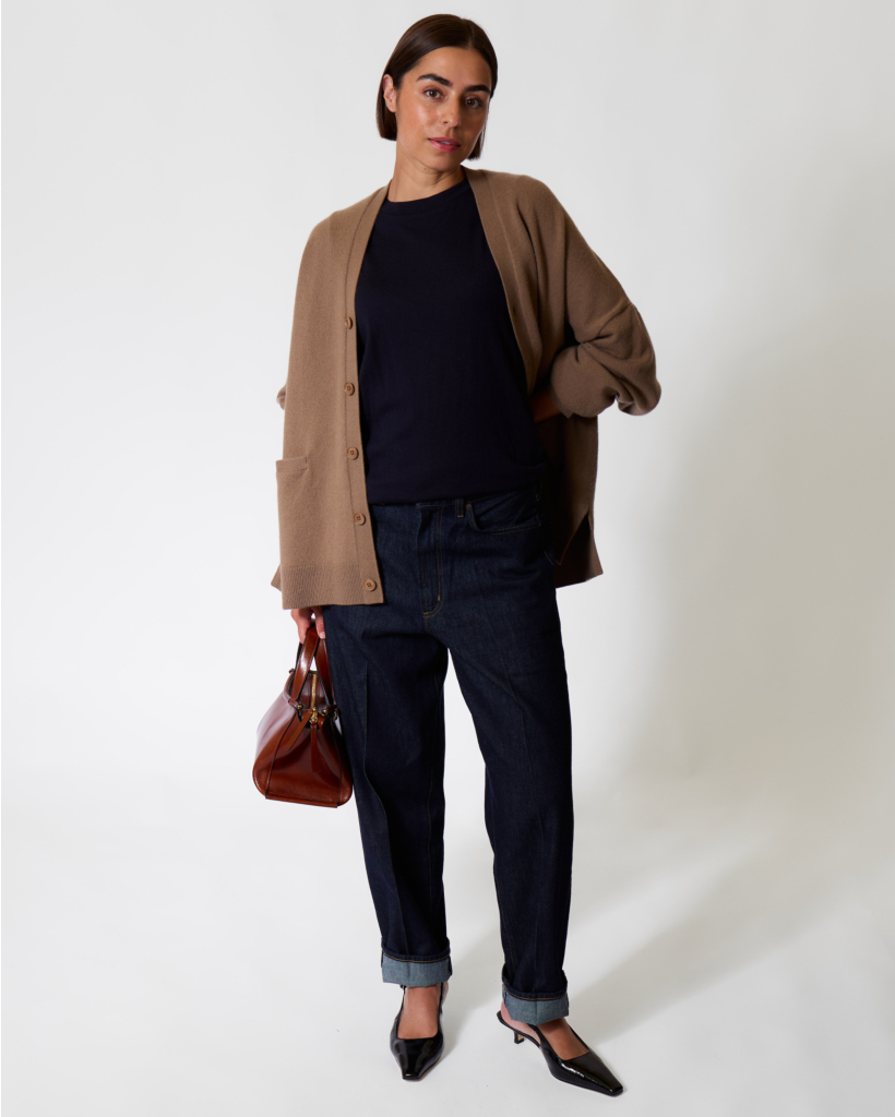 Muscle Kasjmiermix Mouwloze Knit Navy