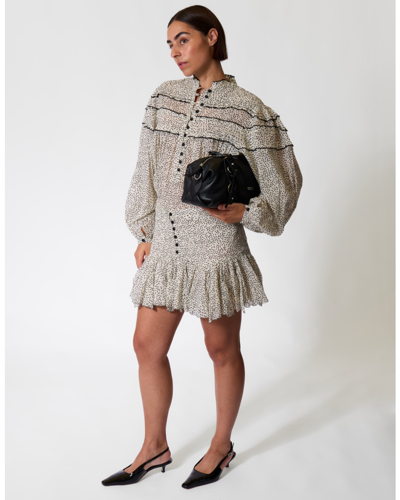 Doane Polkadot Blouse Ecru/Zwart