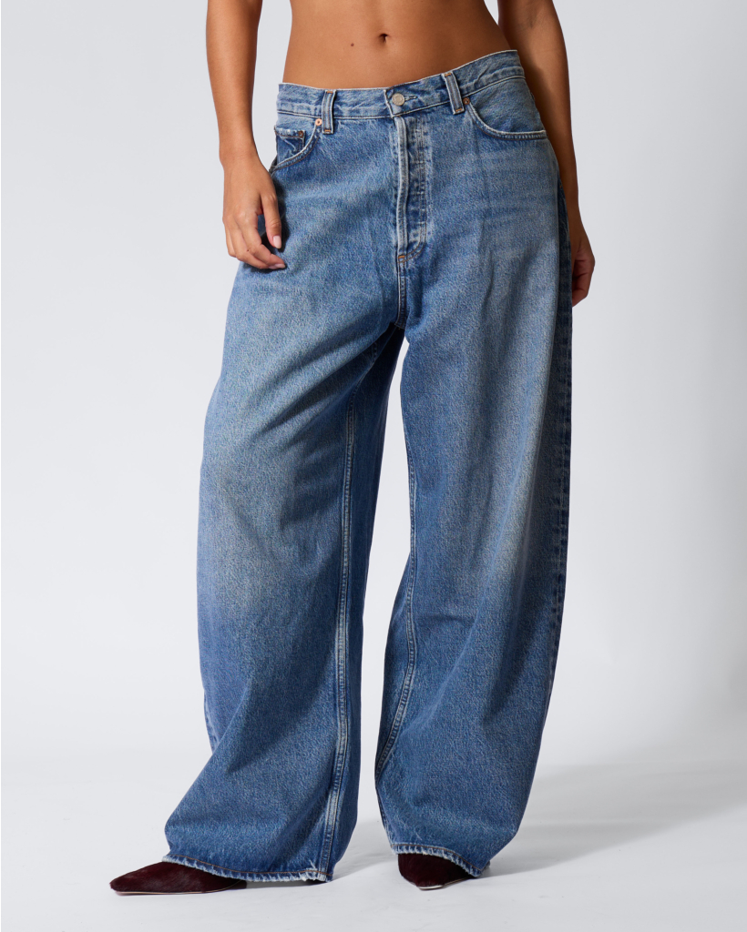 Rounded Baggy Jeans Marbled 