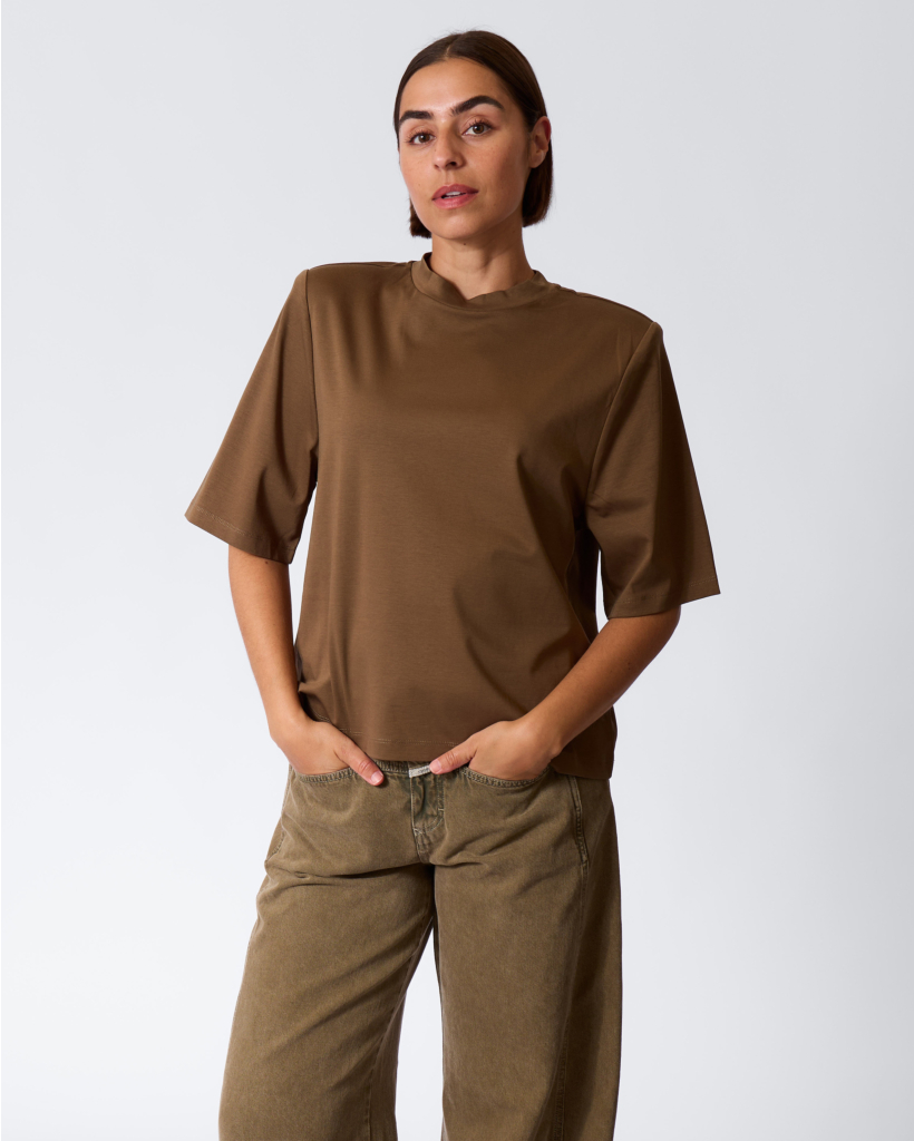 Tadura T-shirt met Schouderpads Military