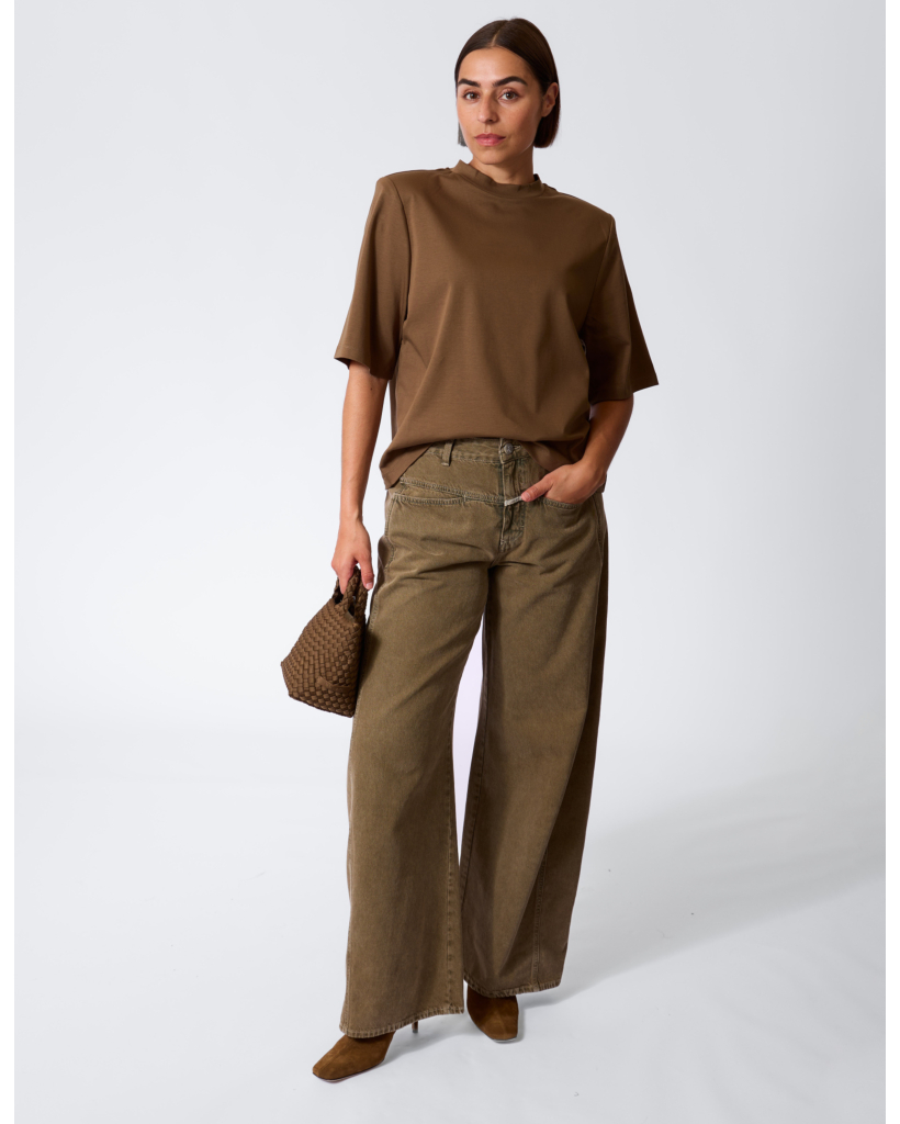 Tadura T-shirt met Schouderpads Military