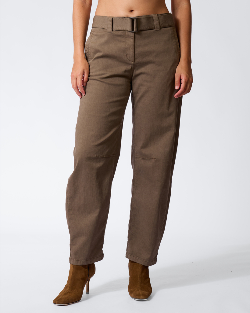 Barrel Jeans met Ceintuur Muskat