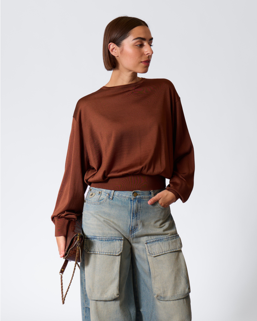 Talomina Doorschijnende Knit Brique