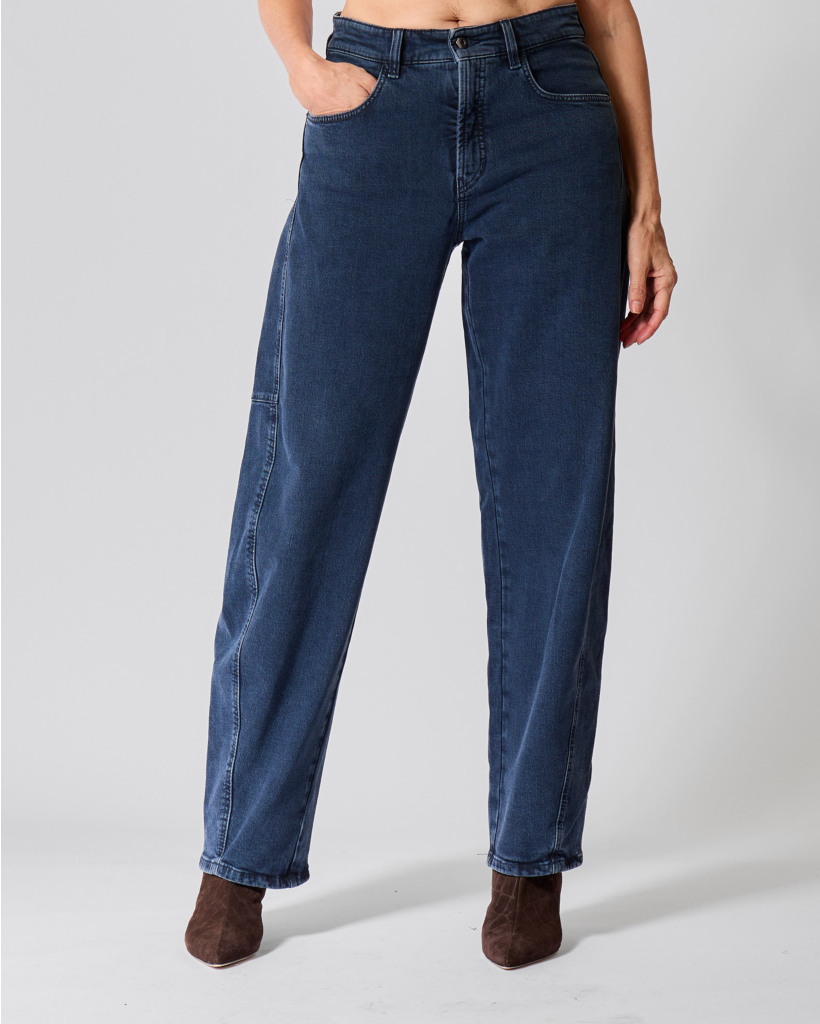 Baggy Twisted Jeans Clean Blue