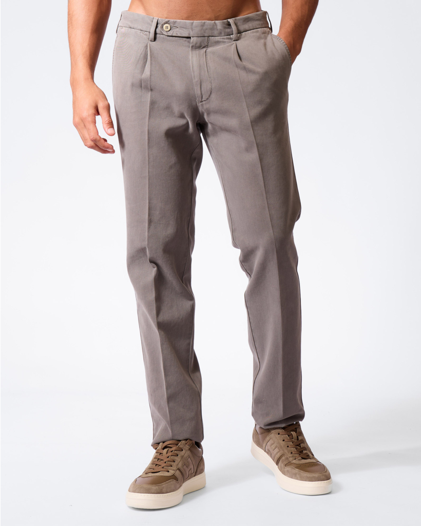 Katoen/Kasjmier Pantalon Donkergrijs