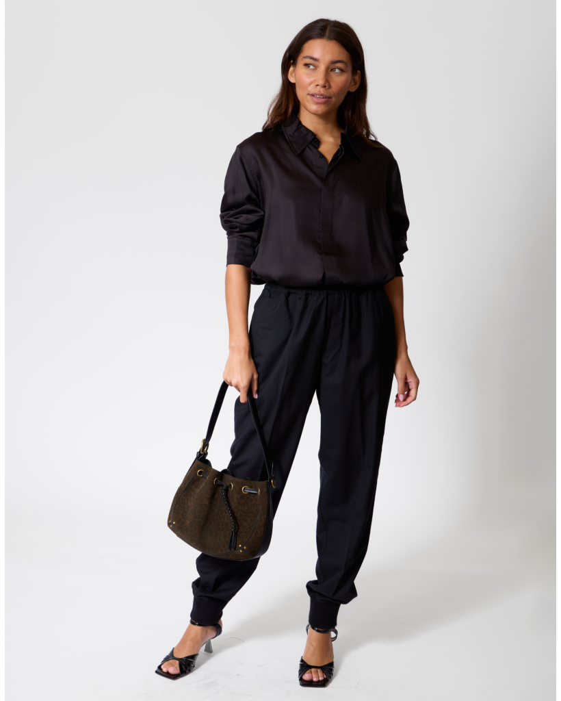Wollen Jogger Zwart