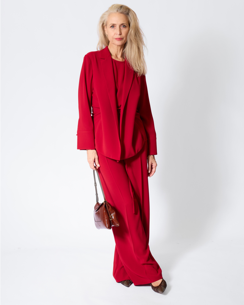 Fancy Pull-on Pantalon Rouge Fonce