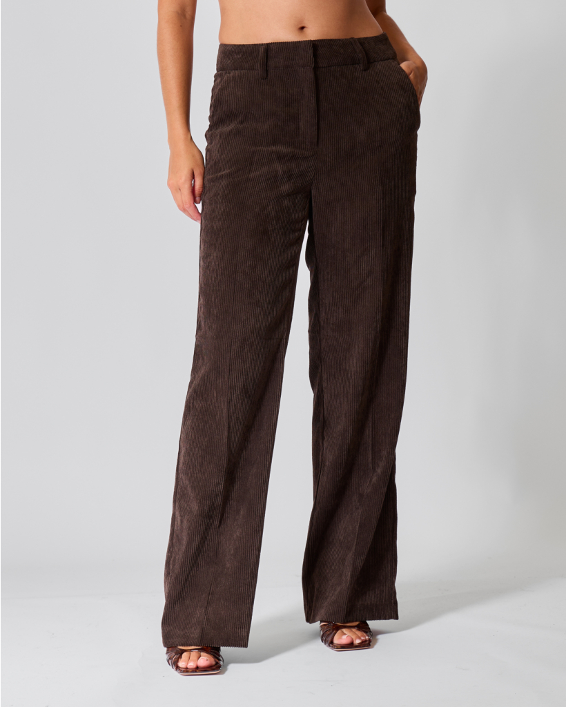 Amelie Corduroy Pantalon Dark Ebony