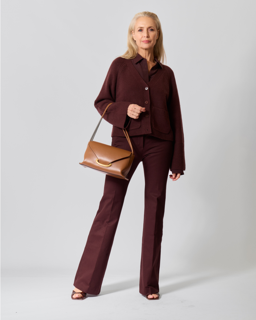 Harper Pure Cashmere Vest Mahogany