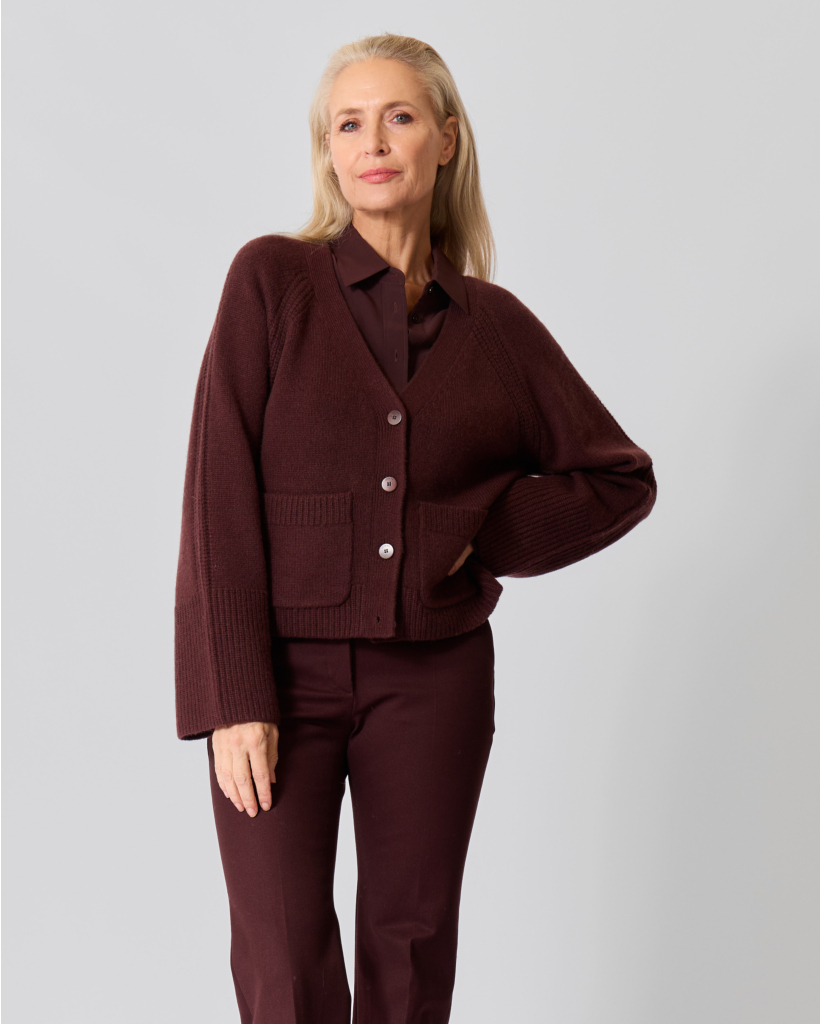 Harper Pure Cashmere Vest Mahogany
