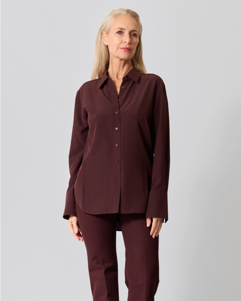 Joe Zijde Blouse Mahogany