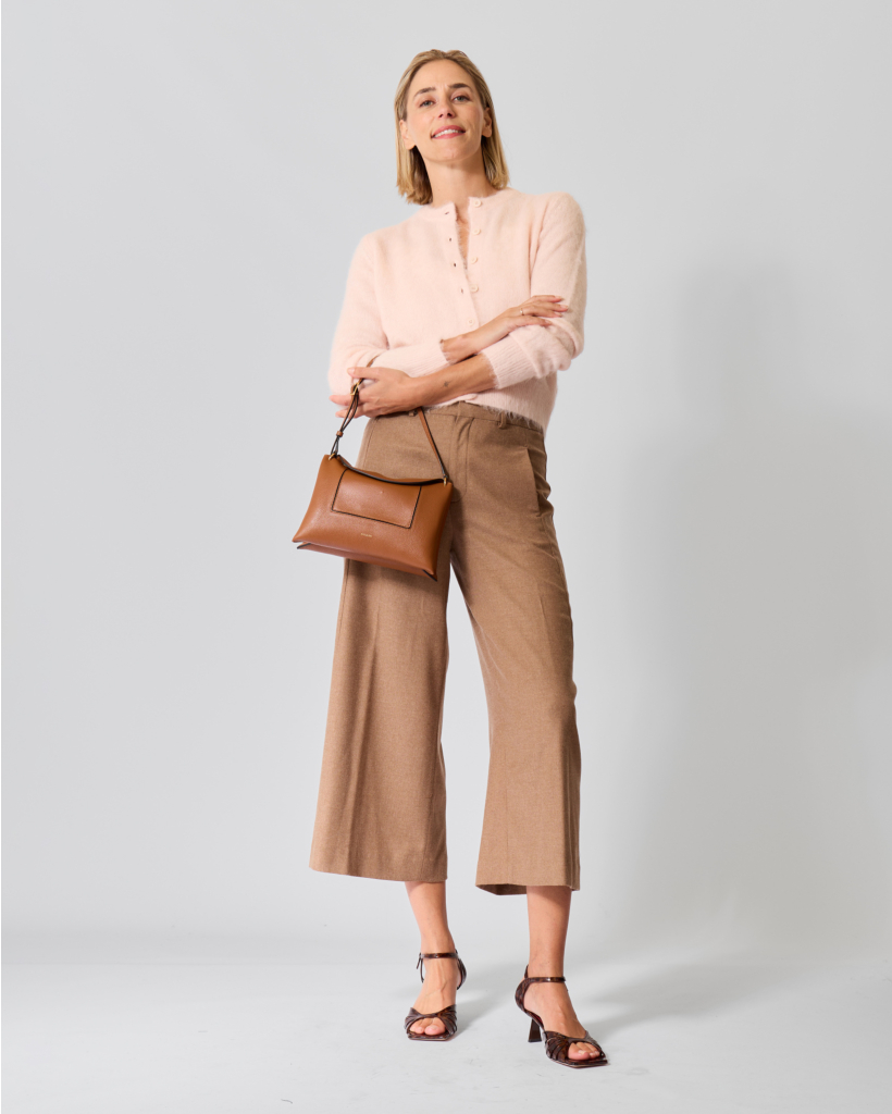 Wren Cropped  Wolmix Pantalon Wheat