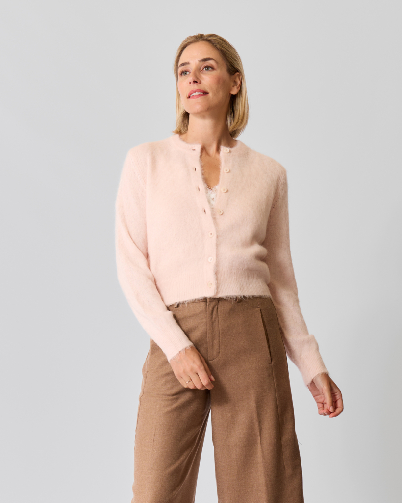 Glenna Wolmix Vest Blush