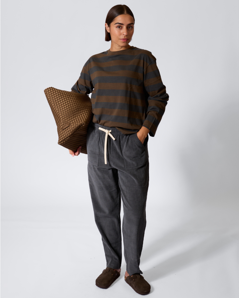 Striped Longsleeve Tabac Anthra