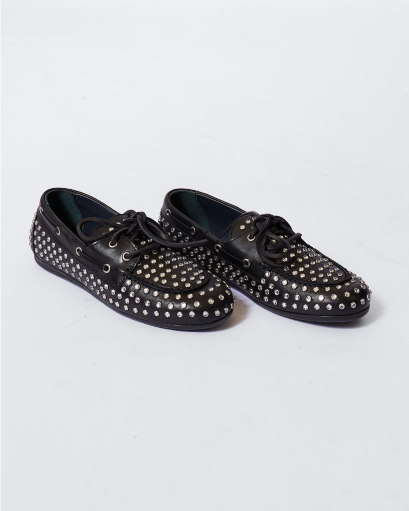 Icon Boat Loafers Diamond Zwart