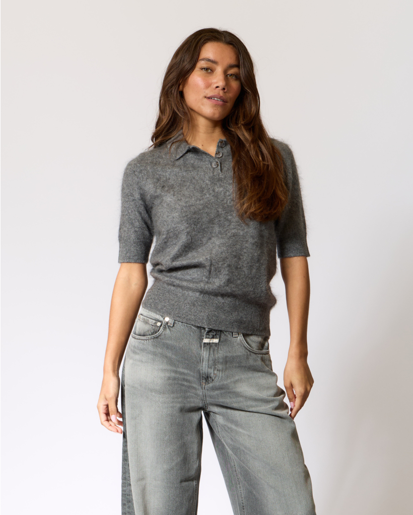 Margot Cashmere T-shirt Dark Heather Grey