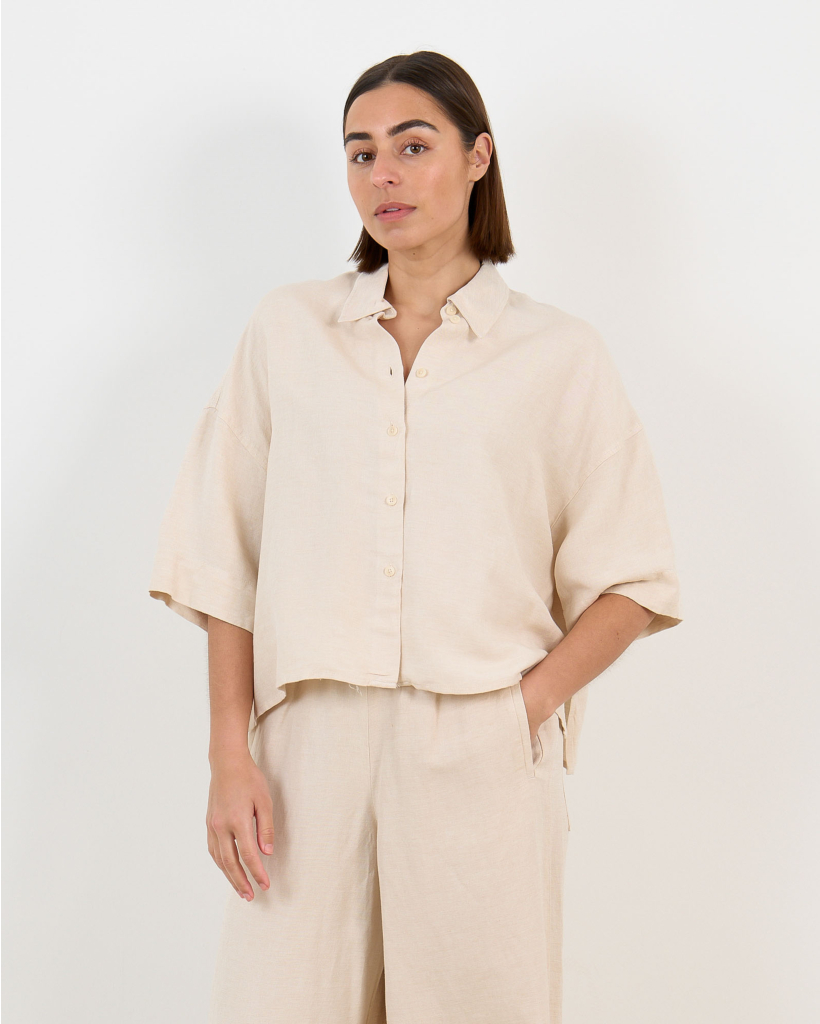 Yarika Blouse Korte Mouw Ecru 
