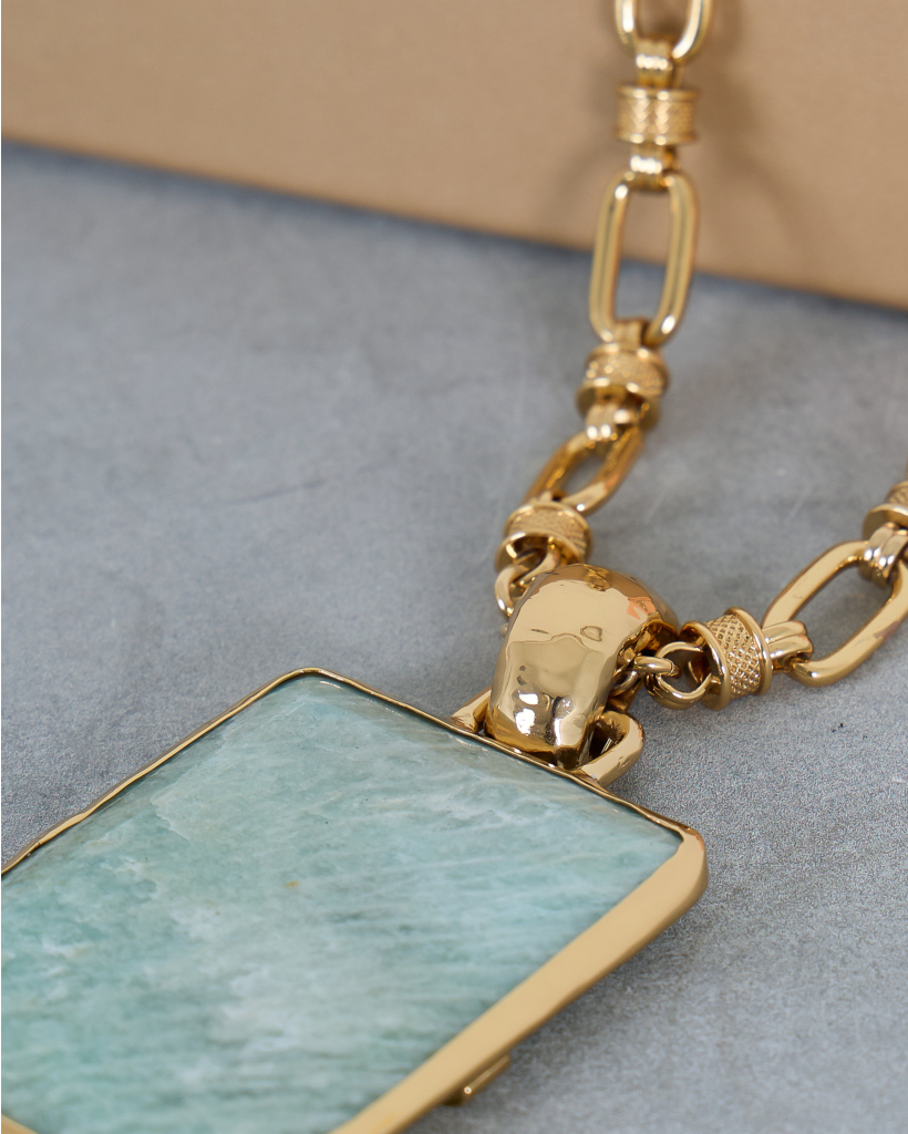 Aura Long Necklace Amazonite