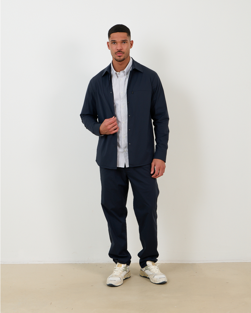 Casual Shirt Gestreept Grijs 