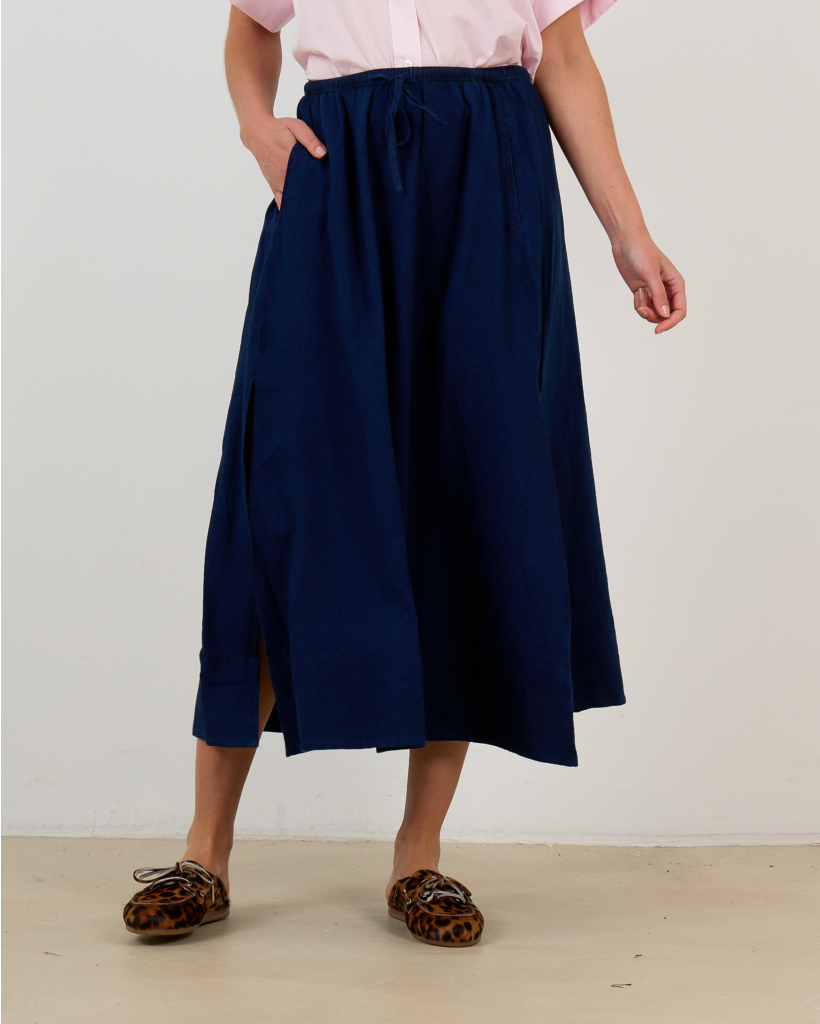 Midi Rock Donker Blauw Jeans