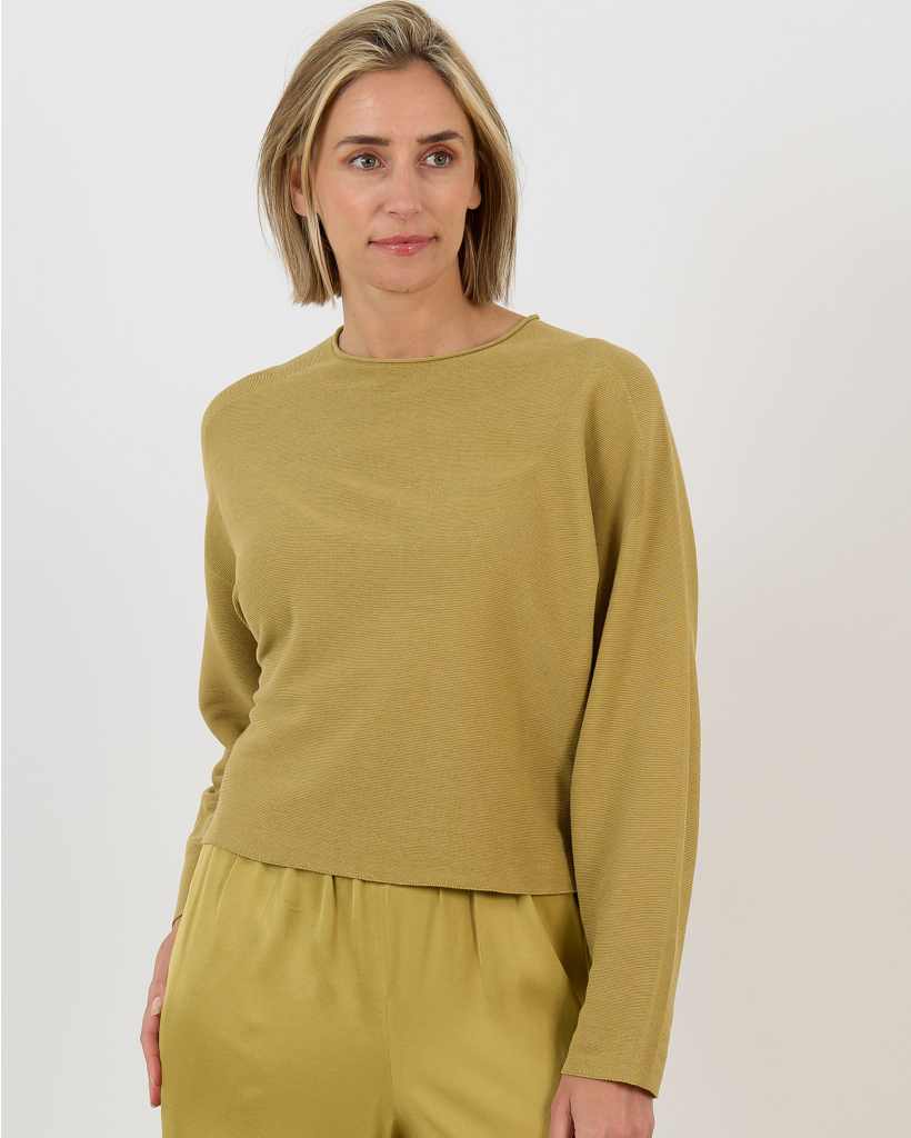 Meami Pullover Lange Mouw Mosterd