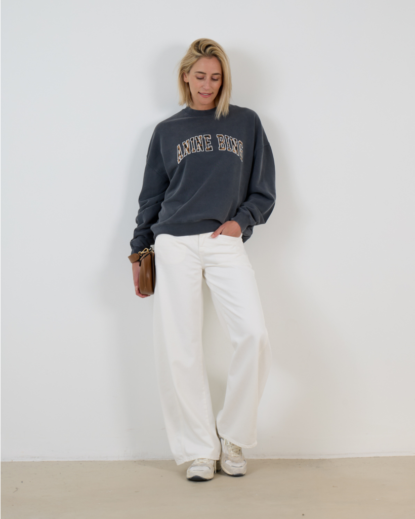 Miles Leopard Print Sweater Zwart
