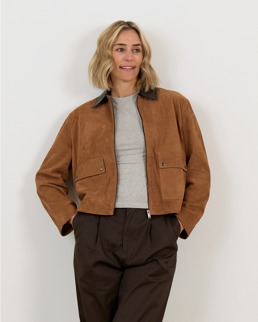 Rose Suede Jack Coffee Oak