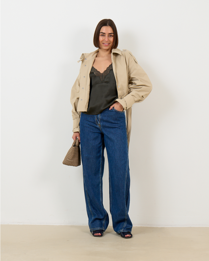 Zynia Loose Fit Belted Jack Beige