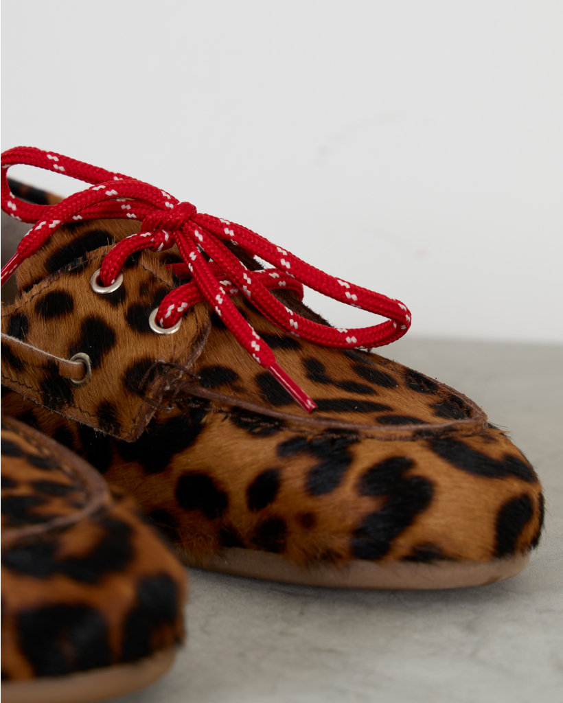 Leopard Boat Loafer Bruin