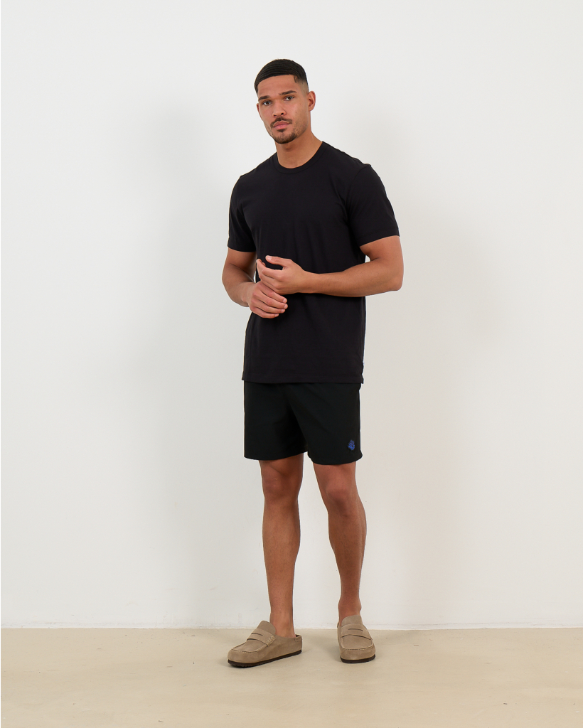 T-shirt Korte Mouw Crew Neck Zwart