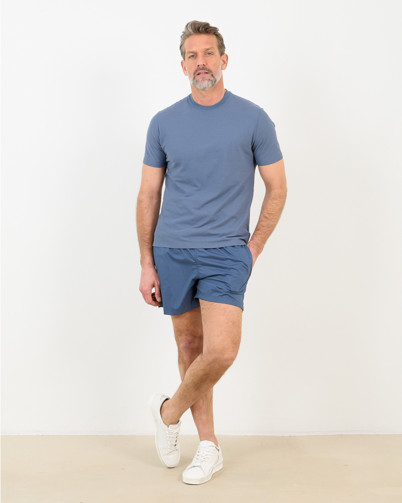 Icecotton T-shirt Denim Blauw