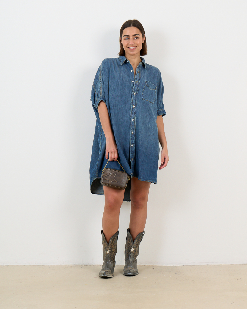 Jeans Jurk Korte Mouw Seymour Indigo 