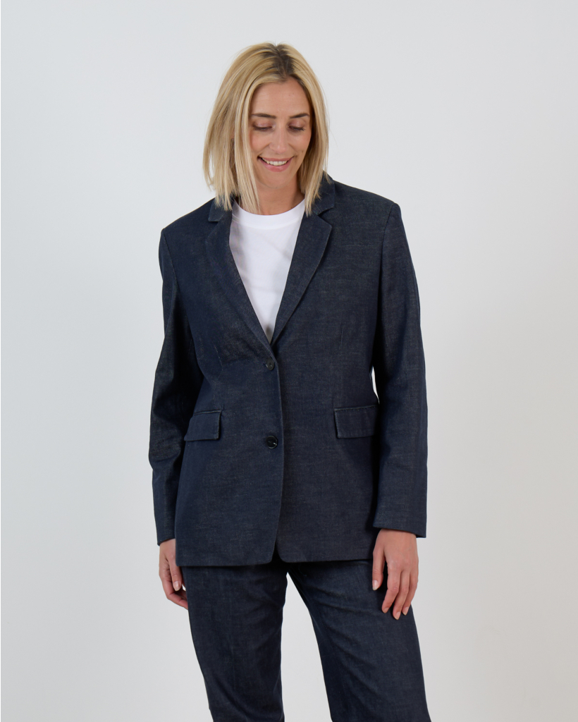 Lola Blazer Donker Denim Blauw