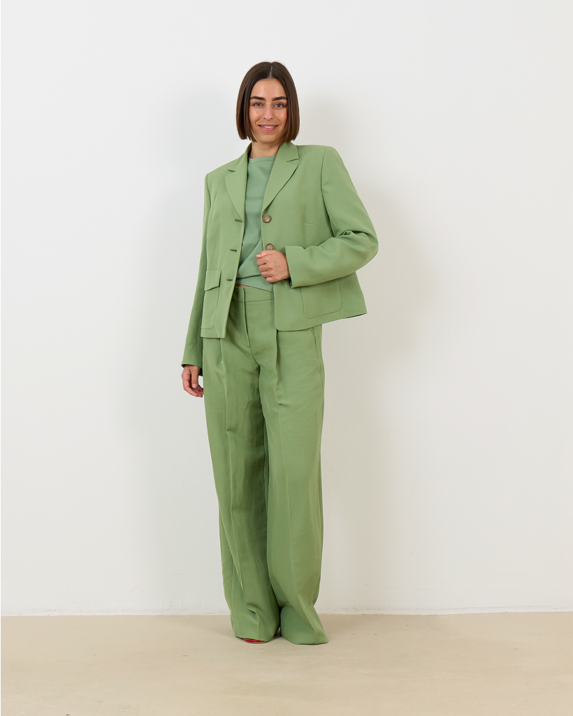 T-shirt Korte Mouw Ronde Hals Groen