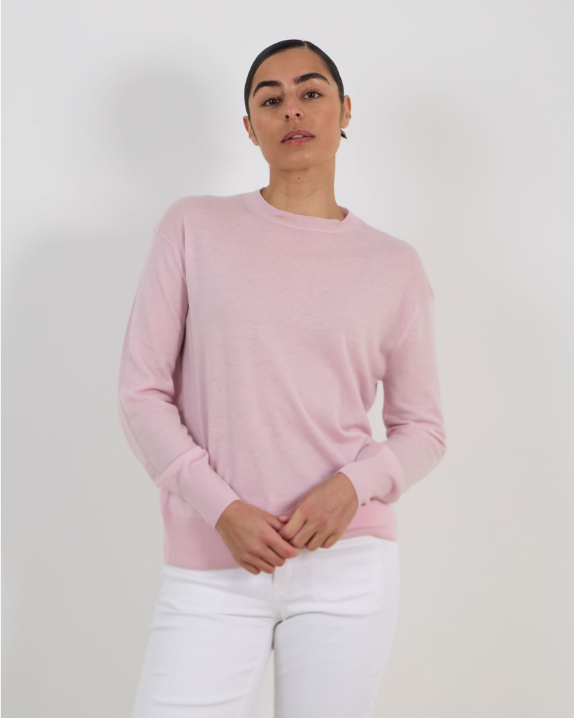 Wol Kasjmier Mix Pullover Licht Roze