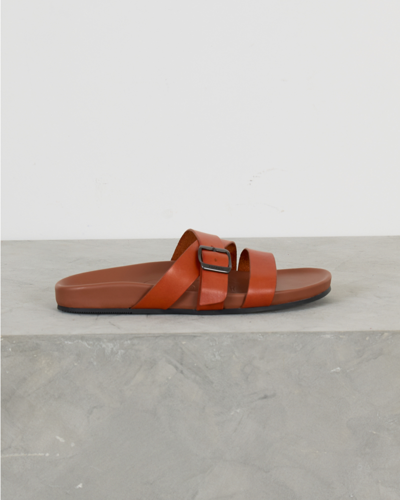 Sandalen Met Gesp Leer Red Skin