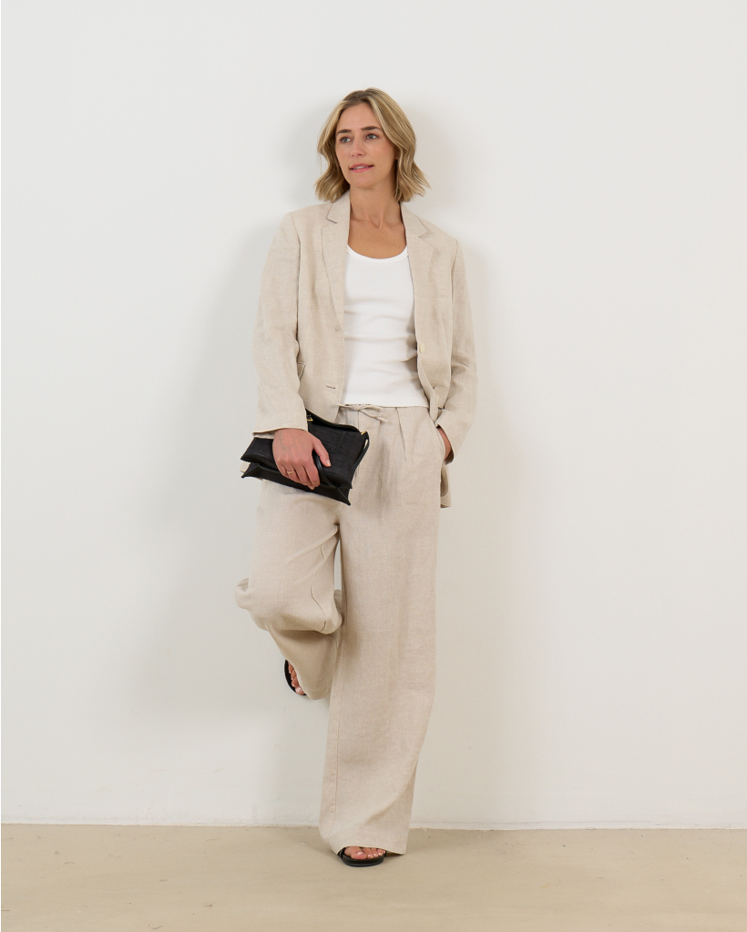 Lola Linnen Blazer Beige