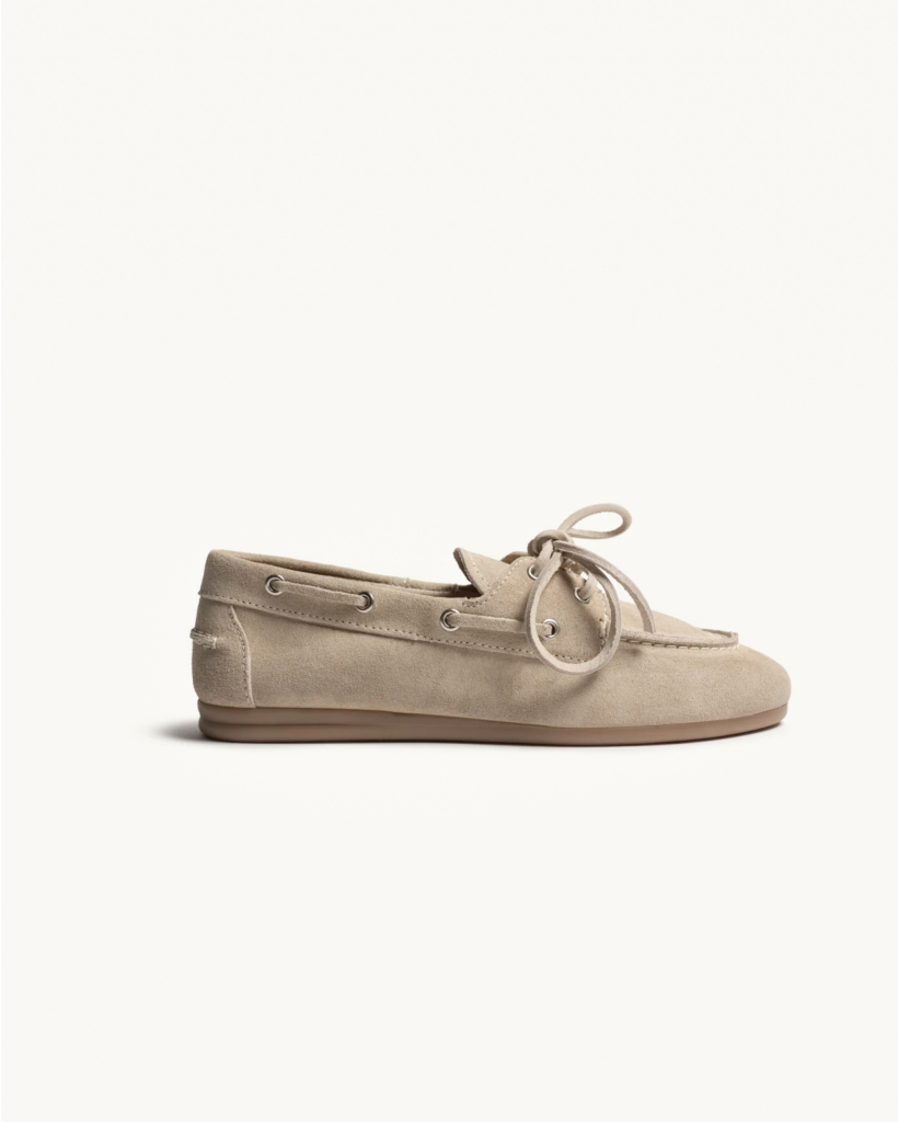 Boat Loafer Brushed Suede Light Taupe