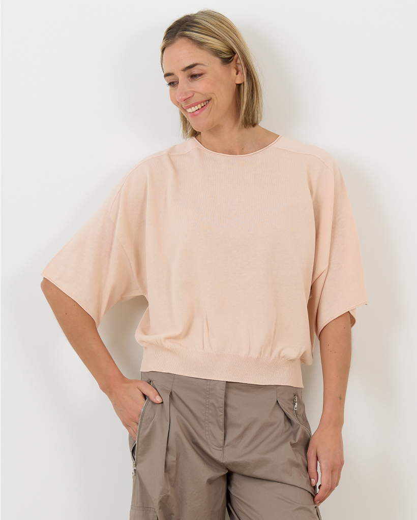 Dilary Pullover Korte Mouw Ronde Hals Blush
